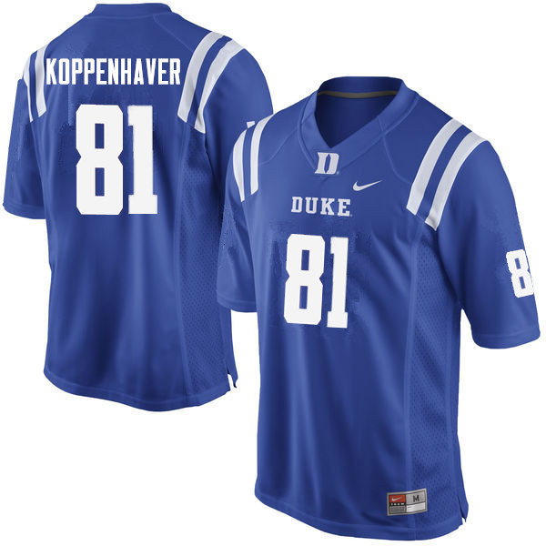 Duke Blue Devils #81 Davis Koppenhaver College Football Jerseys Sale-Blue